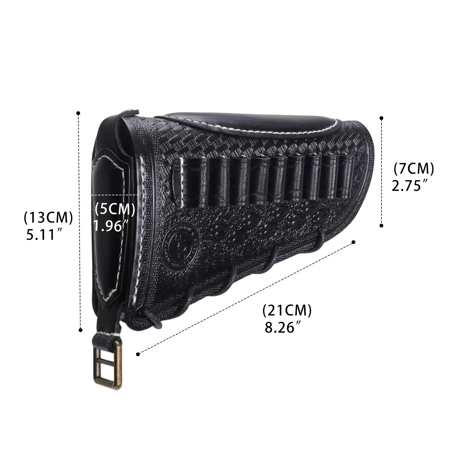 Tourbon Funda rifle cuero con almohadilla mejilla y portacartuchos - imagen 4