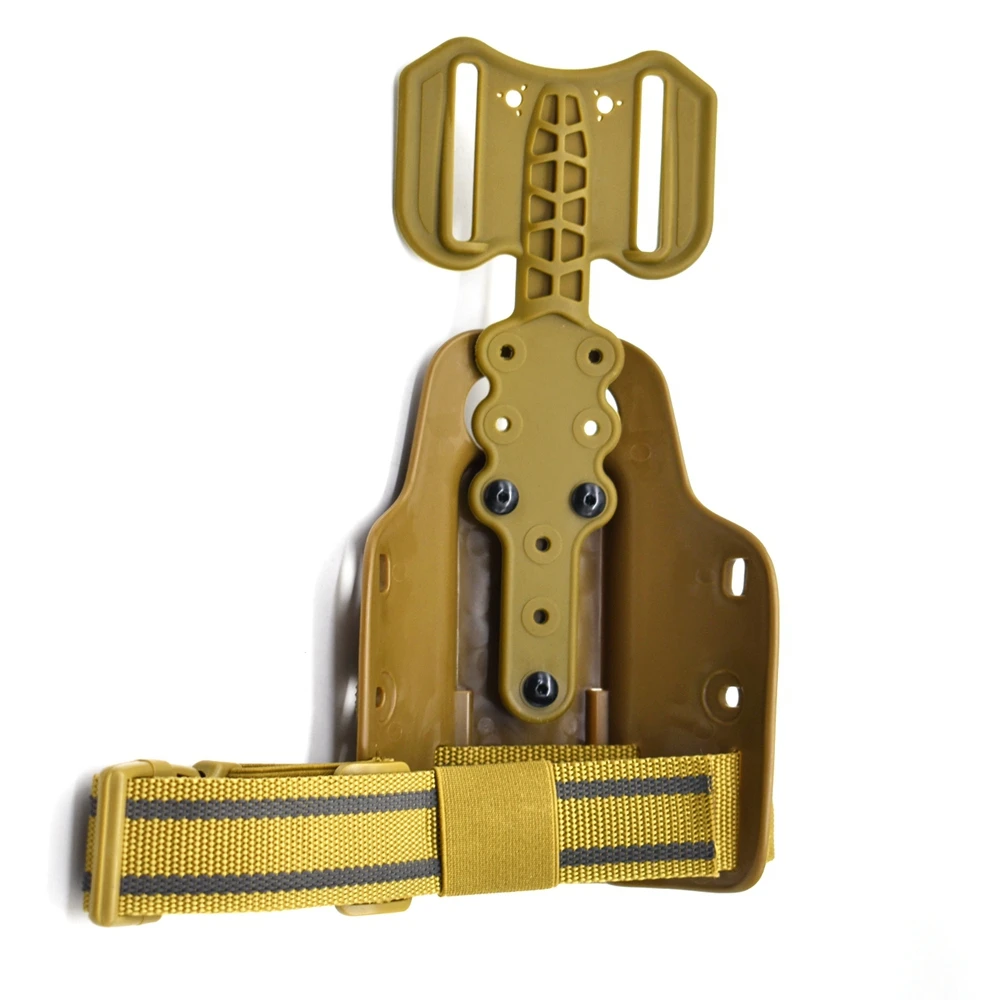 Plataforma táctica de pierna para pistola, color bronce MOLLE - imagen 2