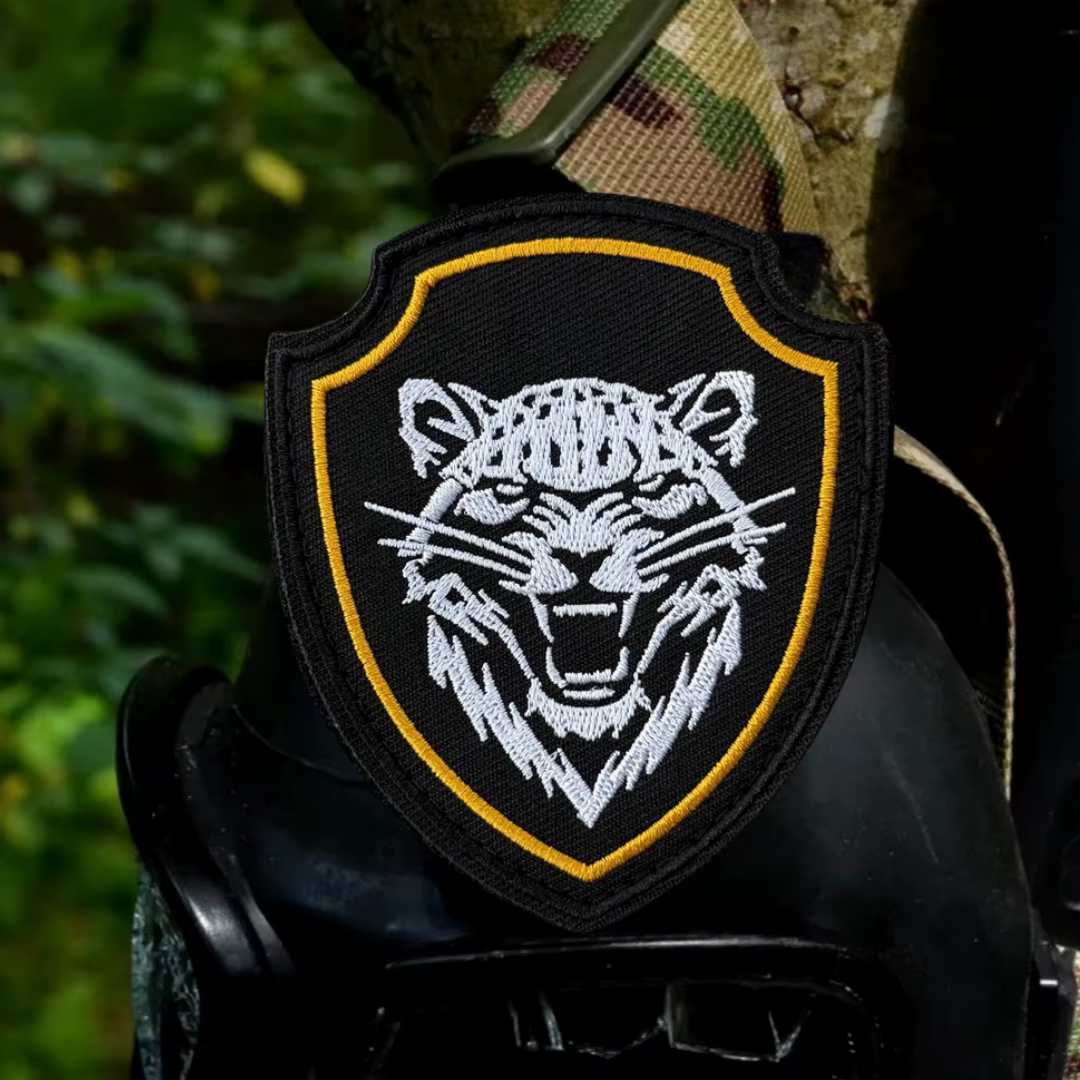 Bars Parche táctico bordado tigre Chevron con velcro para uniforme - imagen 5
