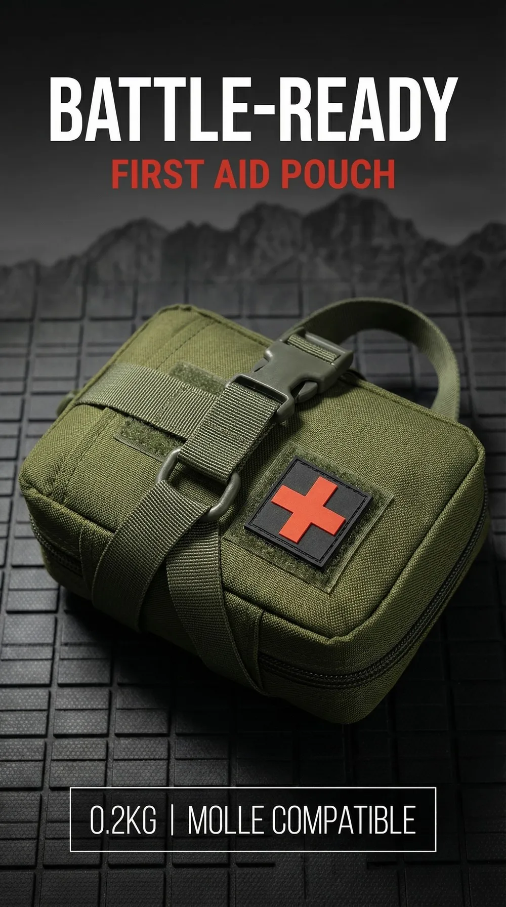 Detalle de la bolsa táctica IFAK