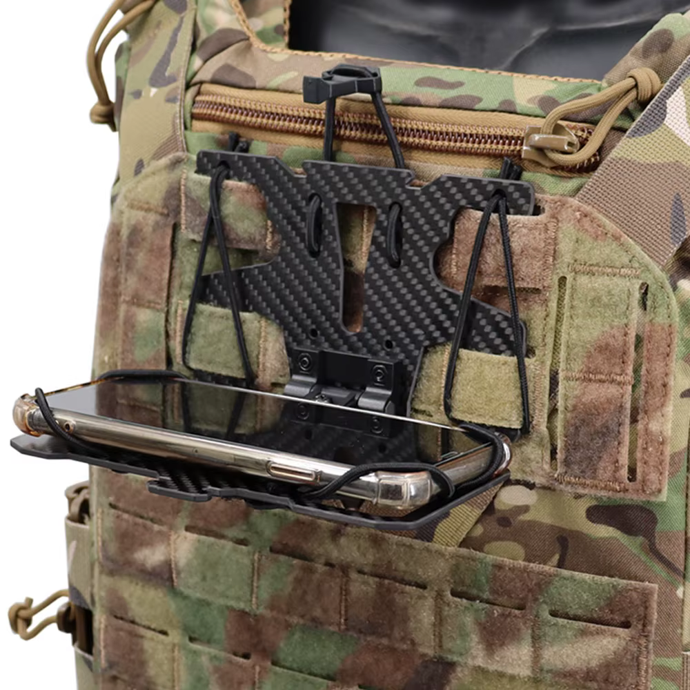 Soporte móvil táctico MOLLE plegable 4,7–6,7 fibra de carbono - imagen 3