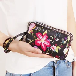 Bolso horizontal para teléfono con cartera y monedero portátil