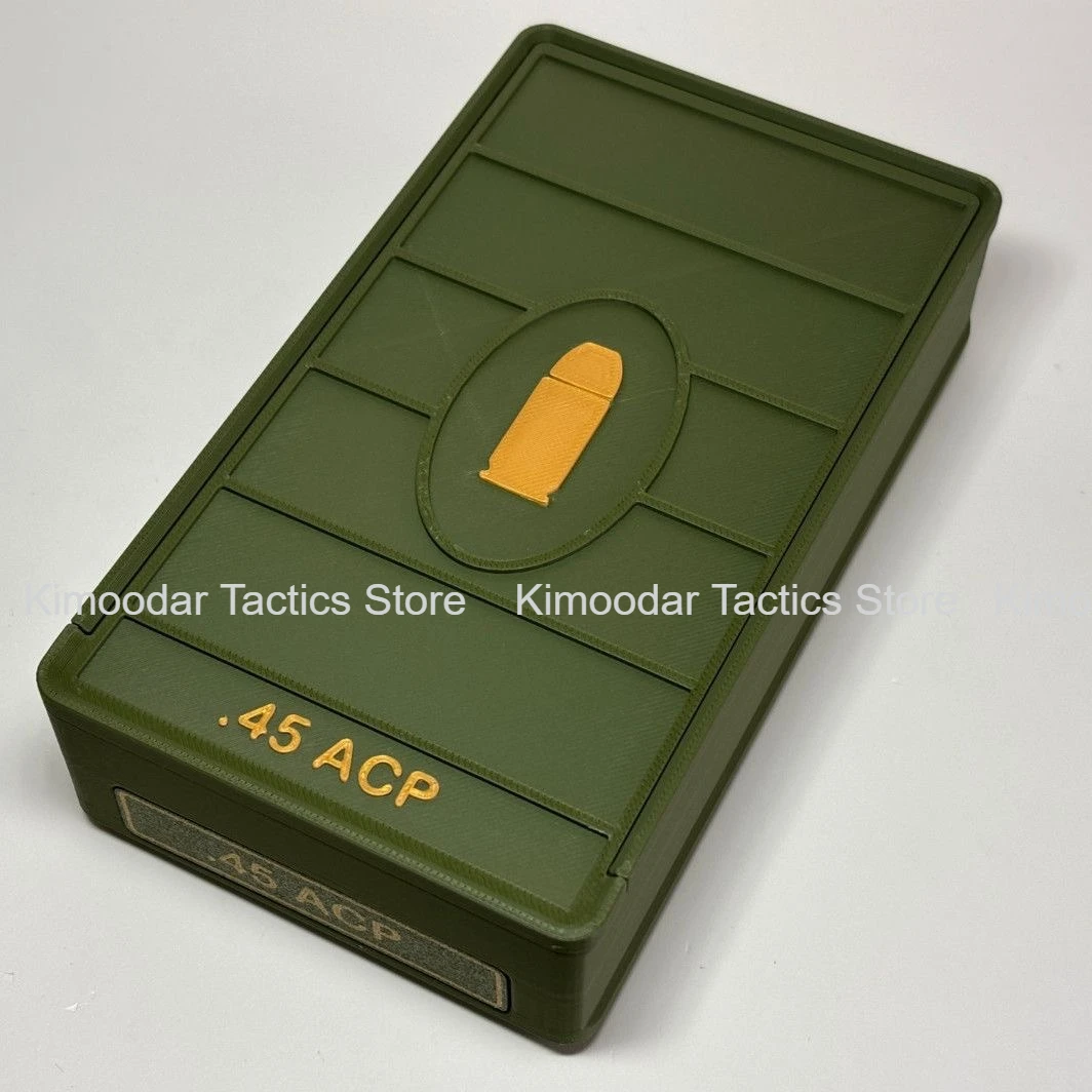 Caja almacenamiento balas 45ACP impresión 3D táctica sobremesa - imagen 3