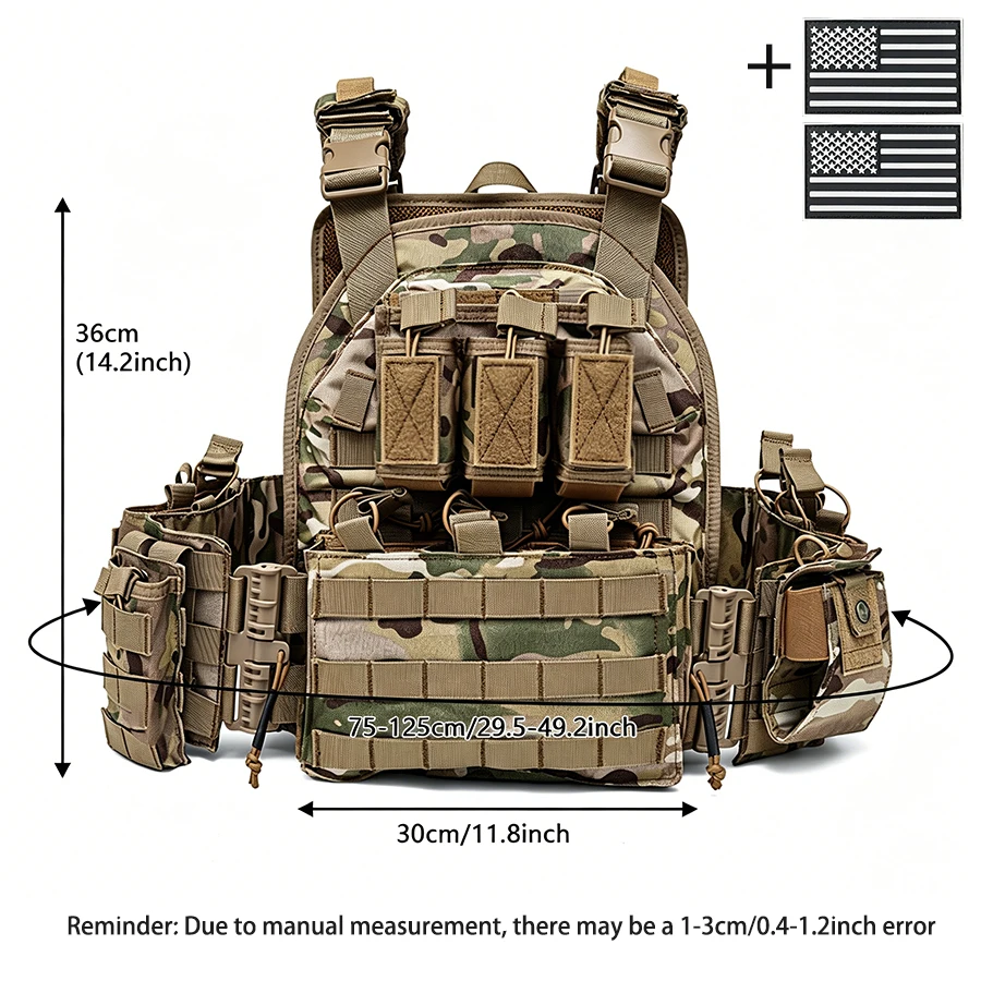 Chaleco de caza con correas MOLLE y liberación rápida ajustable - imagen 5
