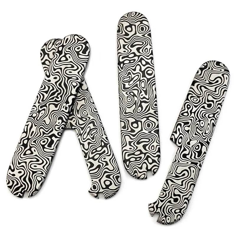 Repuesto empuñadura navaja Victorinox 91 mm TC4 damasco CNC - imagen 5