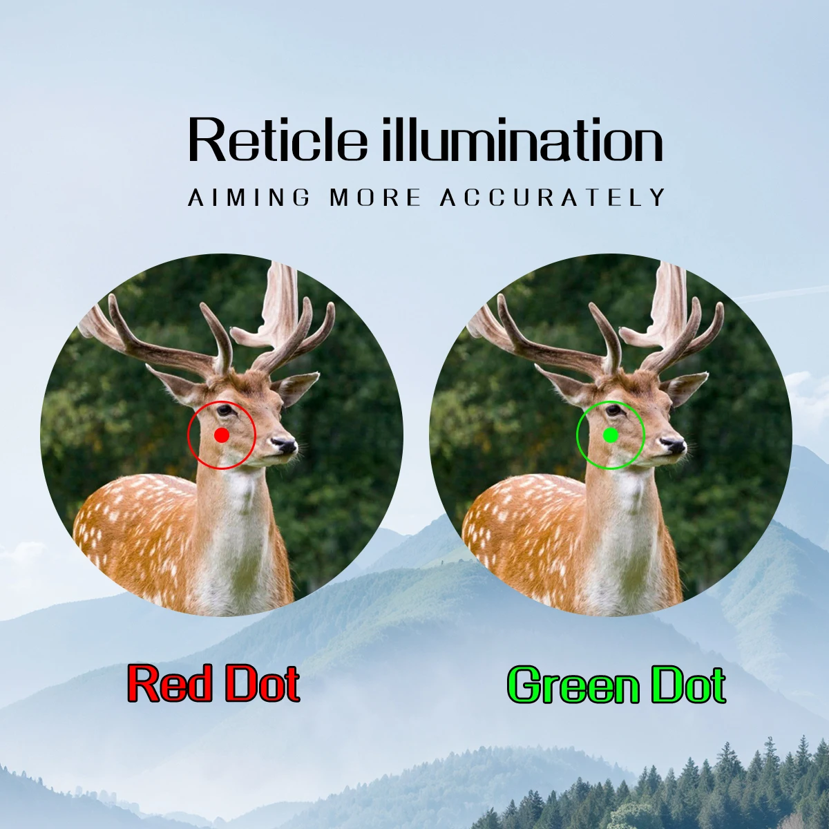 Mira holográfica fibra óptica rojo y verde con retícula proyectada - imagen 2