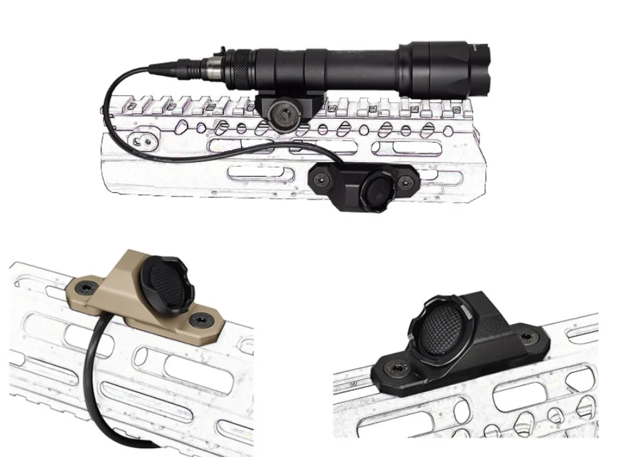 Detalle del hot button para M-LOK/KeyMod