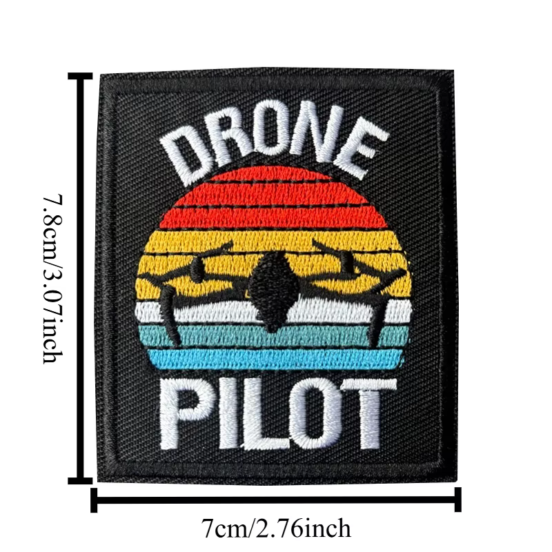 Parche táctico Piloto de dron bordado con velcro para mochila