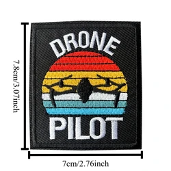 Parche táctico Piloto de dron bordado con velcro para mochila