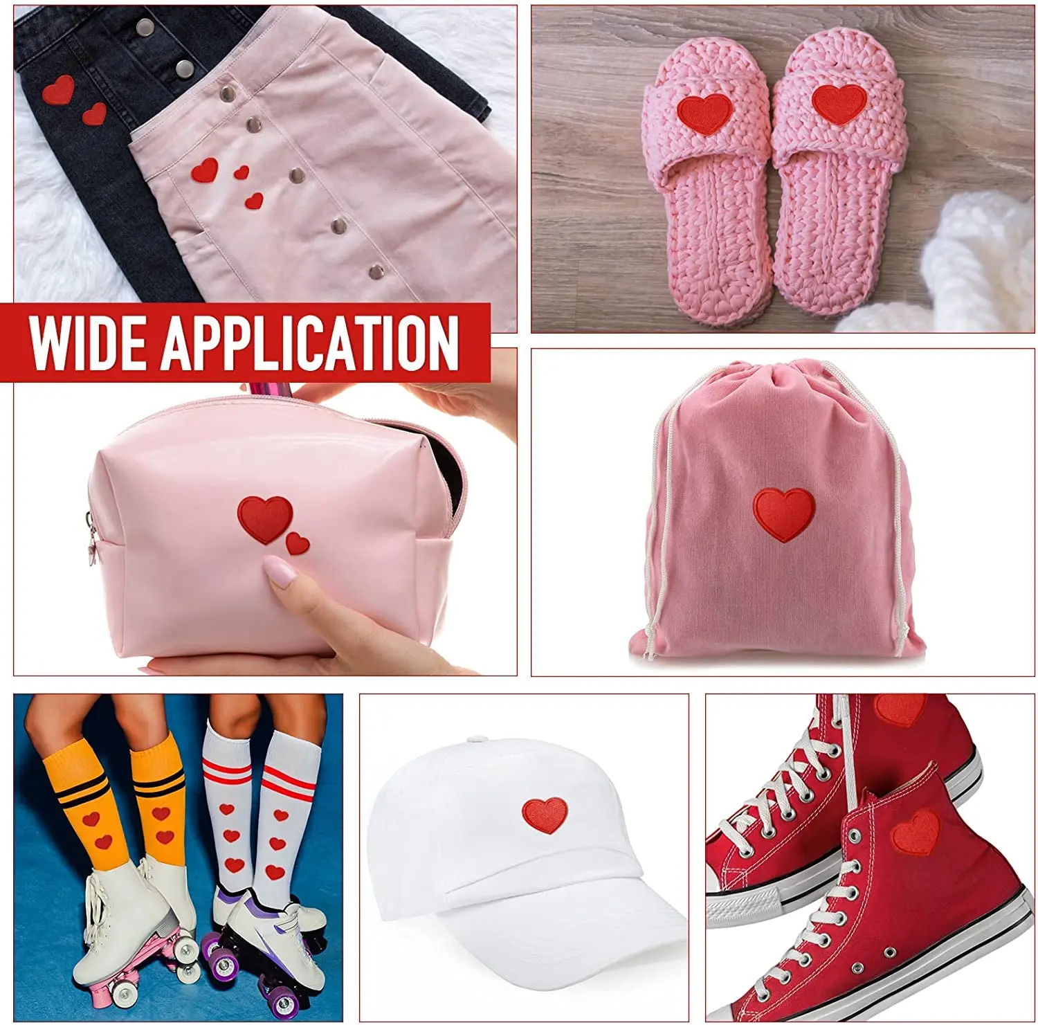 Parche bordado corazón rojo – Aplicación para uniforme - imagen 4