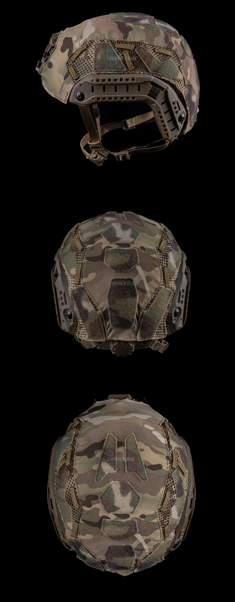 Funda colocada sobre casco FAST SF, vista lateral