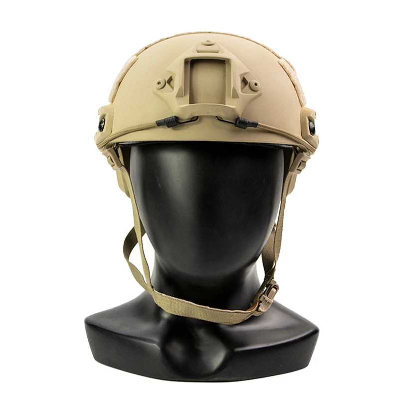 Casco táctico ABS vista frontal con ventilación