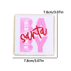 Parche bordado cuadrado para planchar letras cartoon DIY insignia