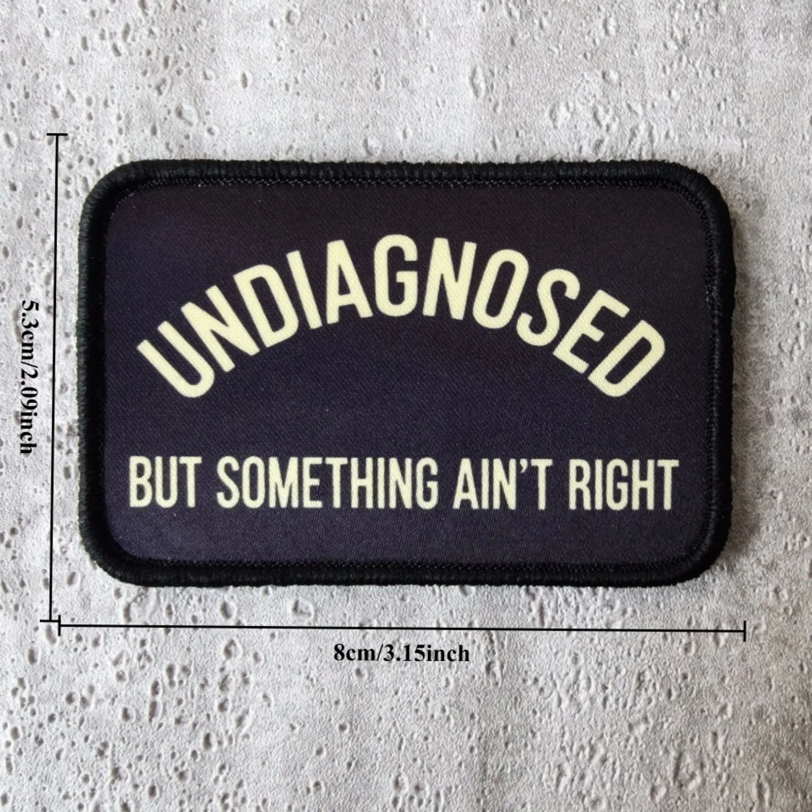 UNDIAGNOSED Parche táctico de moral estampado con velcro