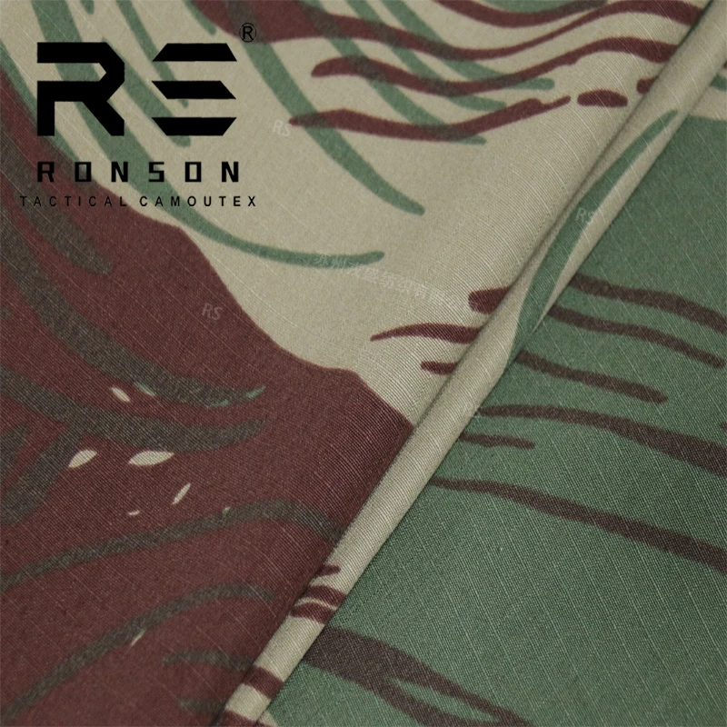 Tela camuflaje Rodesia ripstop táctica algodón nailon militar