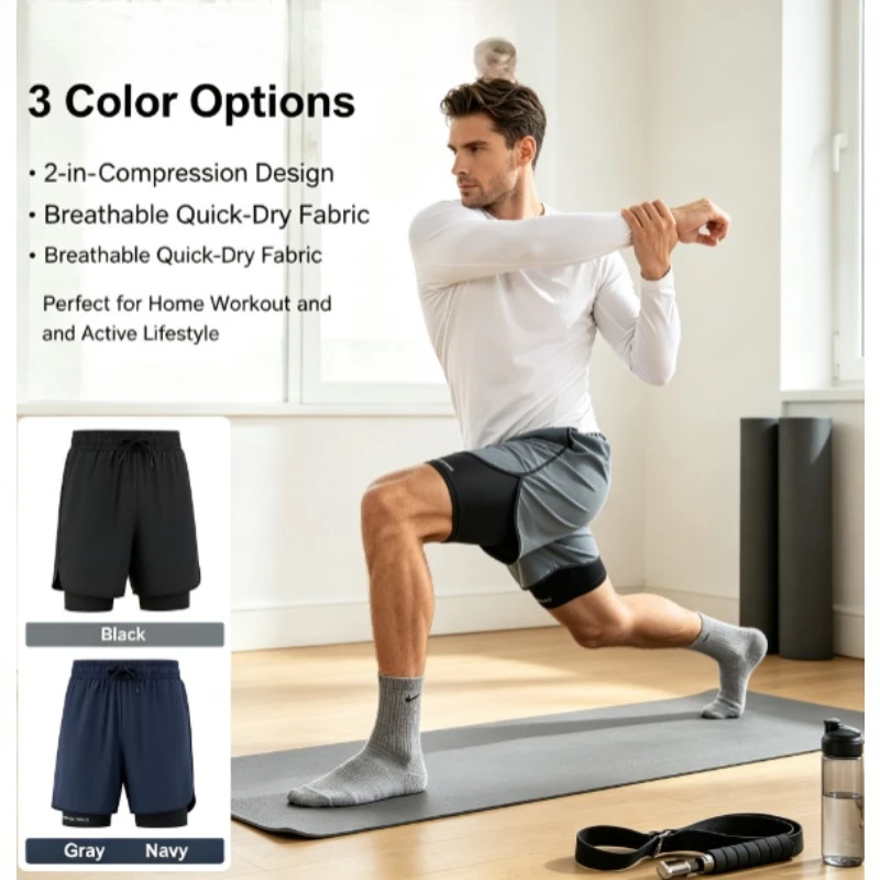 Pantalones cortos de secado rápido para correr transpirables - imagen 3