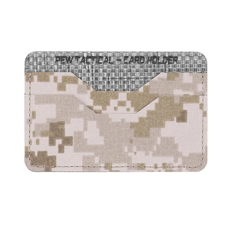Tarjetero táctico con funda protectora y clip para identificación