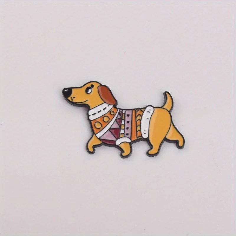 Broche insignia perro salchicha bordado para chaqueta - imagen 5