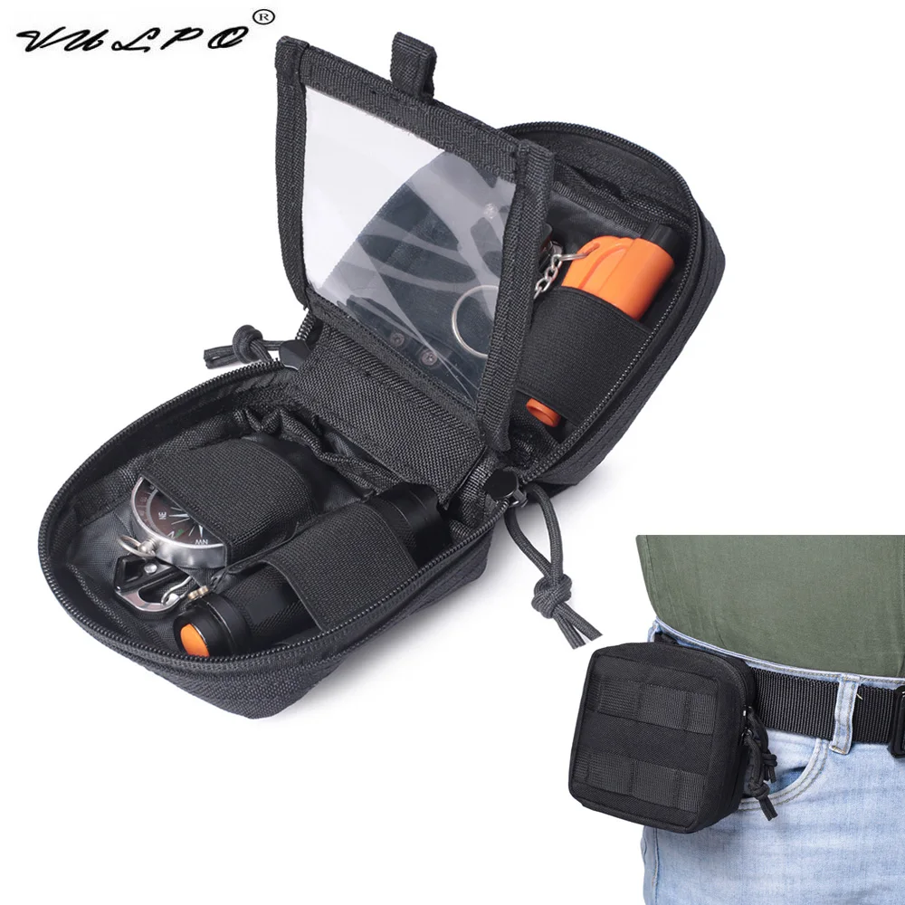 Kit supervivencia táctica MOLLE mini: cuchillo, brújula, linterna - imagen 4