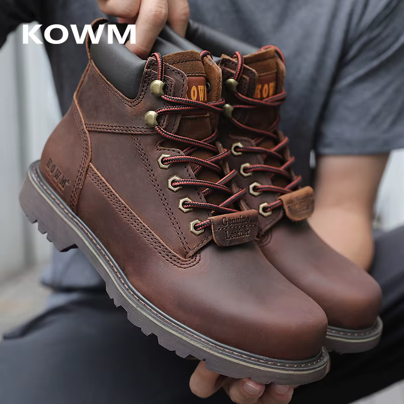 Botas tácticas KOWM piel de vaca impermeables para combate - imagen 4