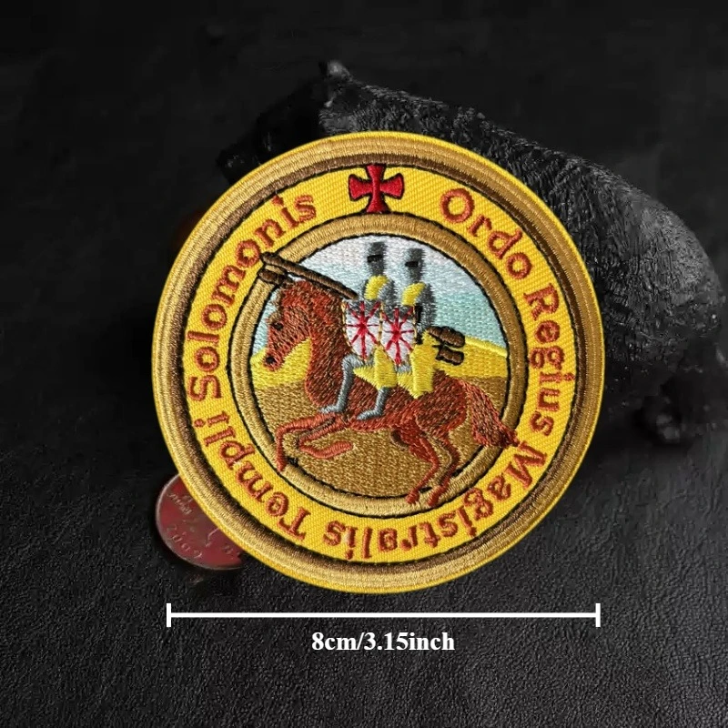 Parche bordado Templar Knights – Táctico velcro para mochila o brazalete - imagen 5