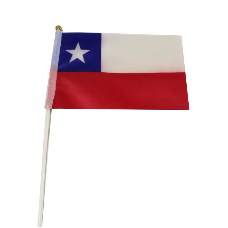 Banderines ondulados a mano de Chile 14x21cm decorativos para eventos - imagen 3