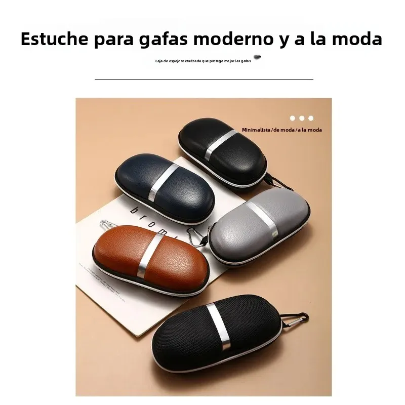Estuche gafas Oxford PU con funda EVA, gancho y cremallera