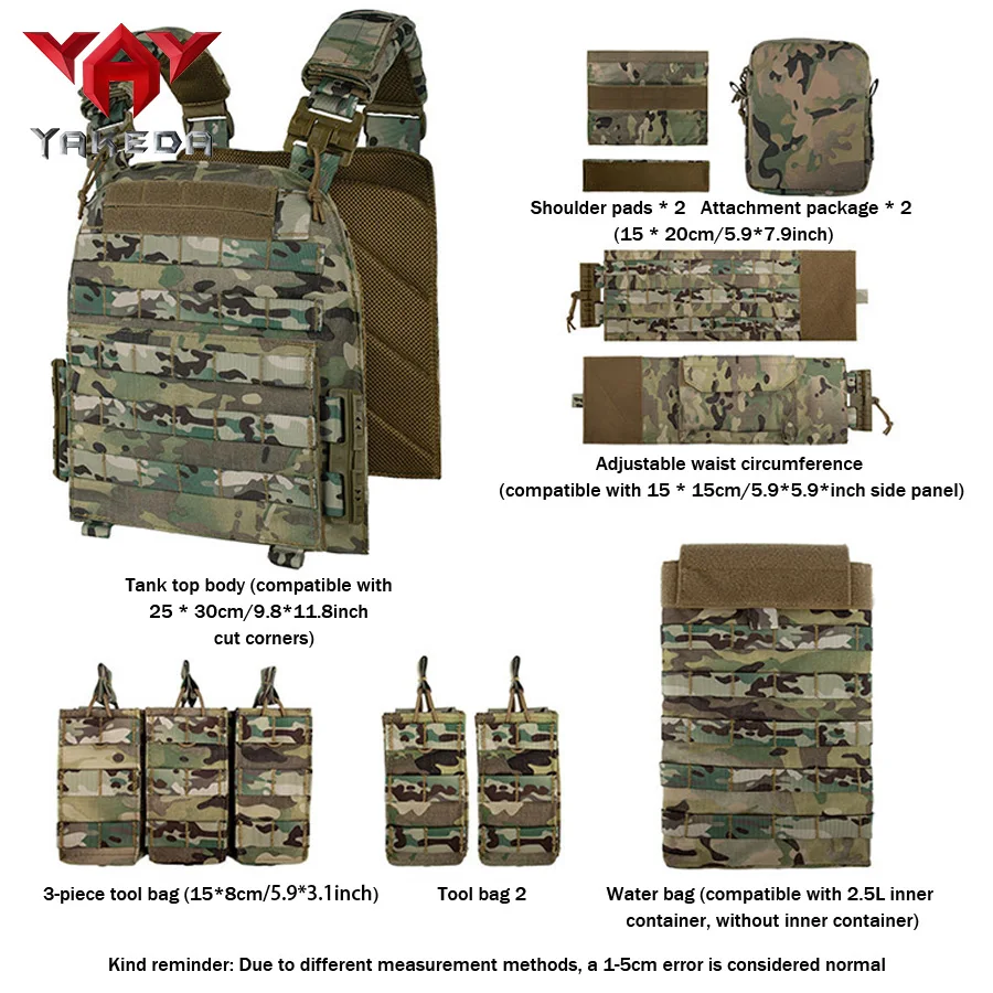 Chaleco Táctico YAKEDA MOLLE Liberación Rápida para Entrenamiento - imagen 5