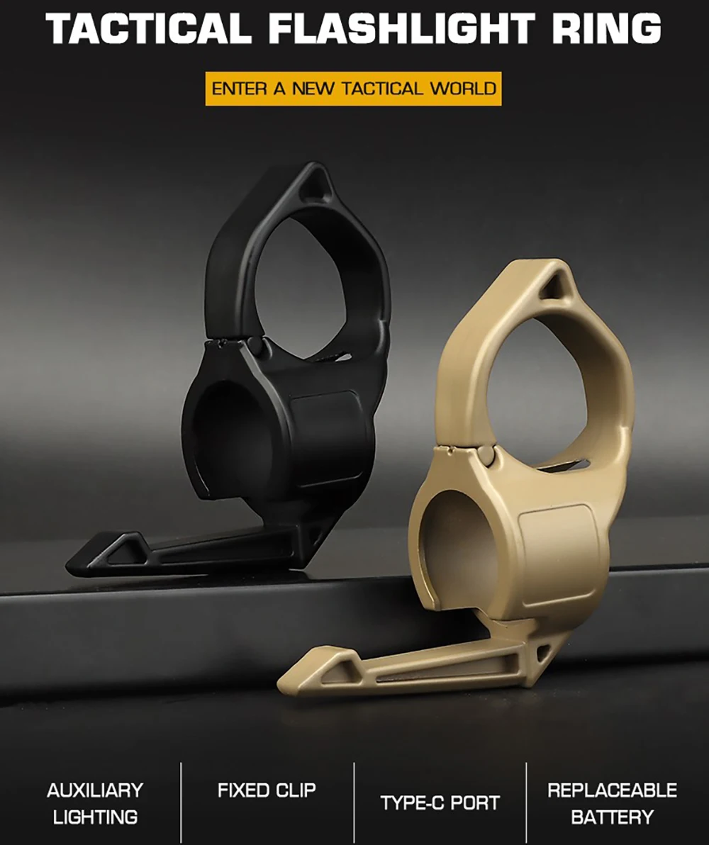 Anillo para linterna con soporte para dedo