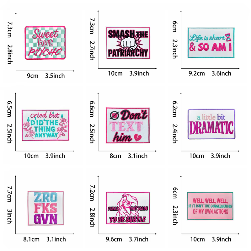 Parche bordado letters inglés para gorra – pack 10 para coser o planchar - imagen 5