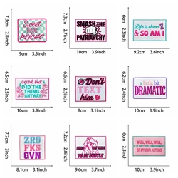 Parche termoadhesivo bordado letras dibujos animados – Ropa chaquetas