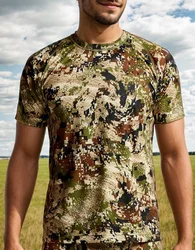 Camiseta táctica manga corta mimética antibacteriana secado rápido