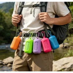 Toalla refrescante fría exterior con funda de silicona, trekking