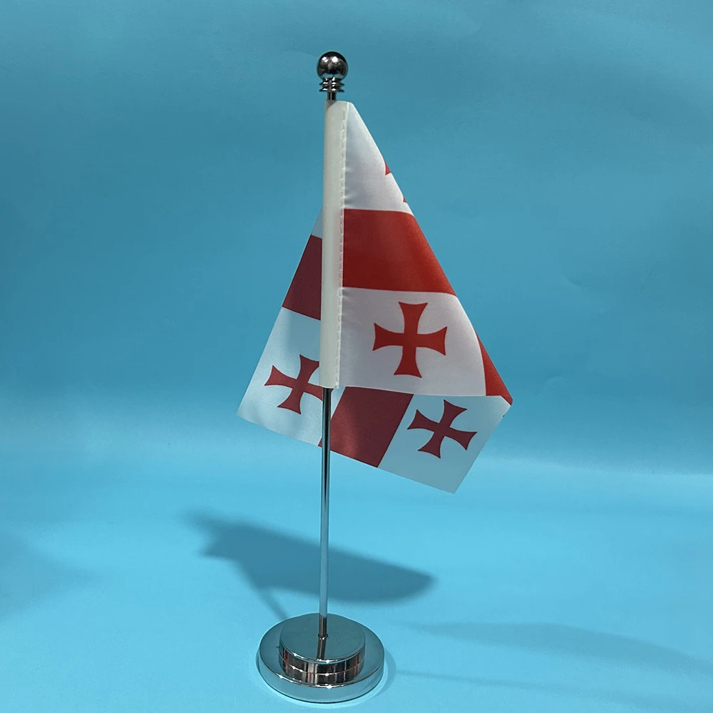 Bandera de Georgia poliéster – Nacional para escritorio y exterior