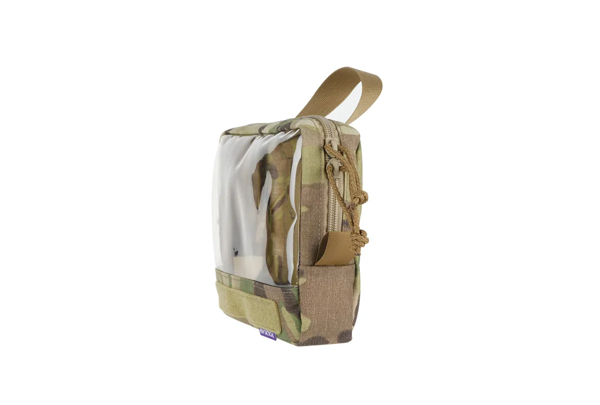 Bolsa organizadora táctica transparente PET con cierre velcro trasero - imagen 4