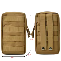 Riñonera táctica MOLLE 600D Oxford caqui para exteriores
