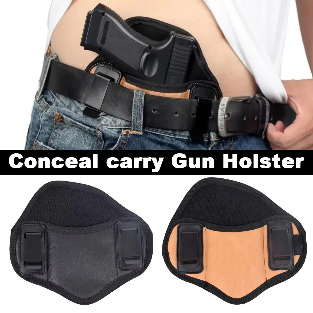 Funda táctica de cuero PU con clip doble