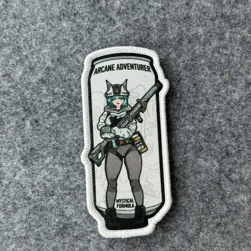 Parche táctico anime chica con rifle, orejas de gato y gancho-bucle - imagen 2