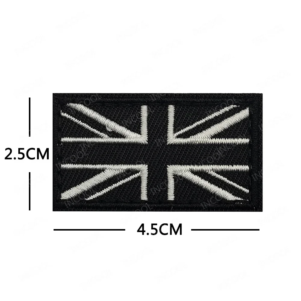 Parche bandera Reino Unido táctico PVC reflectante para brazalete - imagen 3