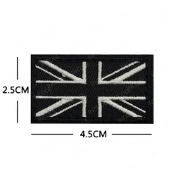 Parche bandera Reino Unido táctico PVC reflectante para brazalete