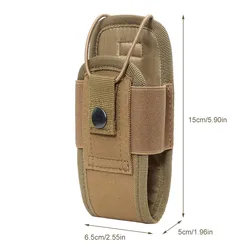 Funda walkie talkie MOLLE riñonera táctica con bolsillo portátil