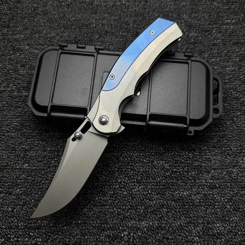 LEMIFSHE F05 cuchillo plegable EDC de mango titanio M390 - imagen 3