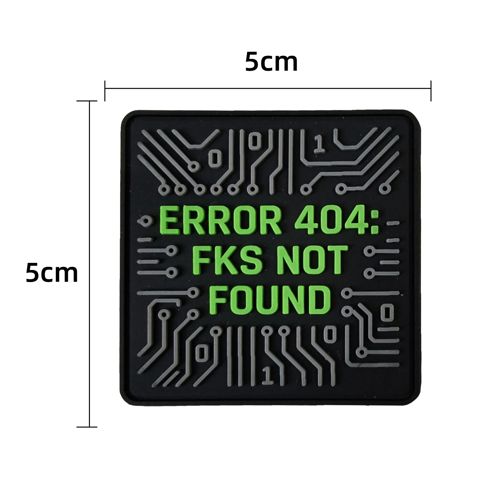 Parche PVC táctico Error 404 con velcro para mochilas