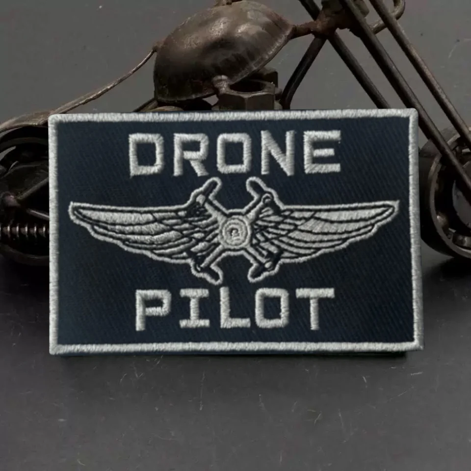 Parche MOLLE Drone Pilot bordado con velcro táctico - imagen 2