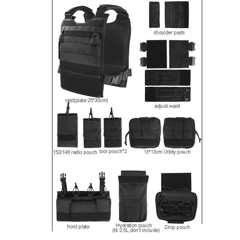 Chaleco táctico YAKEDA portaplacas camuflaje MOLLE para cargadores - imagen 2