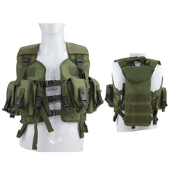 Chaleco táctico para airsoft con bolsa de hidratación