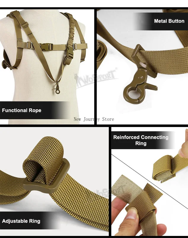 Chaleco táctico CS Field Light Sling MOLLE 1000D Nylon - imagen 3