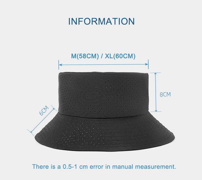 Sombrero de malla de secado rápido para verano