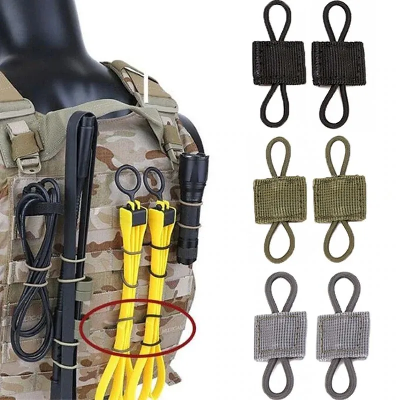 Correas MOLLE elásticas nylon con hebilla rápida táctica para equipo