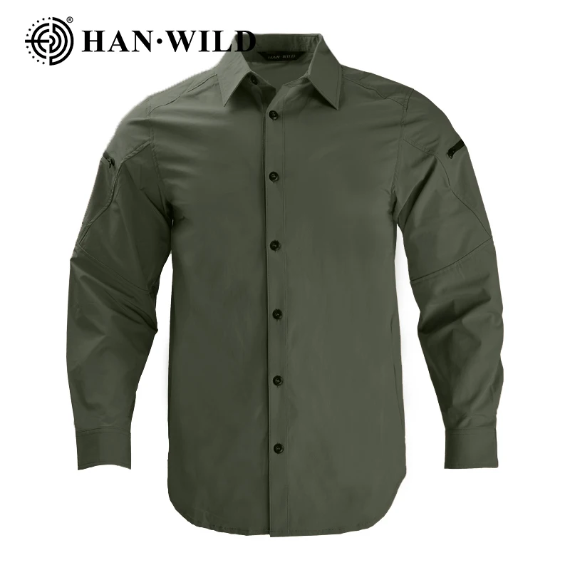 Camisa tactica safari para hombre con tejido ripstop y bolsillos